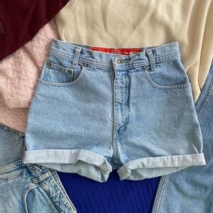 Vintage parasuco roll up denim shorts